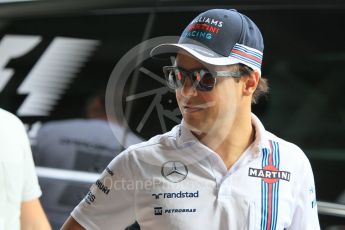 World © Octane Photographic Ltd. Williams Martini Racing, Williams Mercedes FW38 – Felipe Massa. Friday 22nd July 2016, F1 Hungarian GP Paddock, Hungaroring, Hungary. Digital Ref :1638CB1D5903