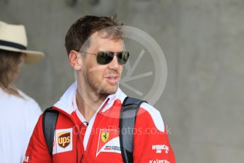 World © Octane Photographic Ltd. Scuderia Ferrari SF16-H – Sebastian Vettel. Friday 22nd July 2016, F1 Hungarian GP Paddock, Hungaroring, Hungary. Digital Ref :1638CB1D5925