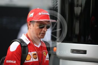 World © Octane Photographic Ltd. Scuderia Ferrari SF16-H – Kimi Raikkonen. Friday 22nd July 2016, F1 Hungarian GP Paddock, Hungaroring, Hungary. Digital Ref :1638LB1D0174