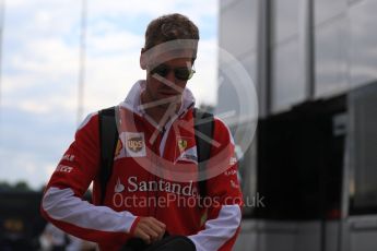 World © Octane Photographic Ltd. Scuderia Ferrari SF16-H – Sebastian Vettel. Friday 22nd July 2016, F1 Hungarian GP Paddock, Hungaroring, Hungary. Digital Ref :1638LB1D0194