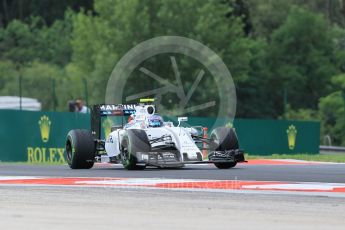 World © Octane Photographic Ltd. Williams Martini Racing, Williams Mercedes FW38 – Valtteri Bottas. Friday 22nd July 2016, F1 Hungarian GP Practice 1, Hungaroring, Hungary. Digital Ref :