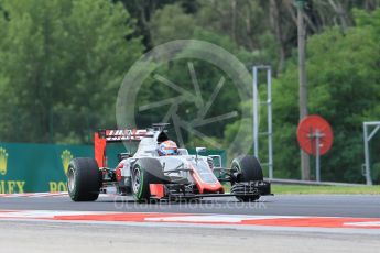 World © Octane Photographic Ltd. Haas F1 Team VF-16 – Romain Grosjean. Friday 22nd July 2016, F1 Hungarian GP Practice 1, Hungaroring, Hungary. Digital Ref :
