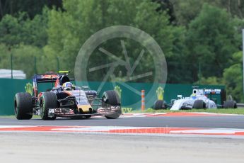 World © Octane Photographic Ltd. Scuderia Toro Rosso STR11 – Carlos Sainz and Williams Martini Racing, Williams Mercedes FW38 – Felipe Massa. Friday 22nd July 2016, F1 Hungarian GP Practice 1, Hungaroring, Hungary. Digital Ref :