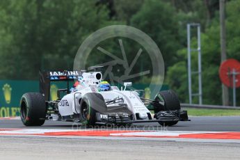 World © Octane Photographic Ltd. Williams Martini Racing, Williams Mercedes FW38 – Felipe Massa. Friday 22nd July 2016, F1 Hungarian GP Practice 1, Hungaroring, Hungary. Digital Ref :