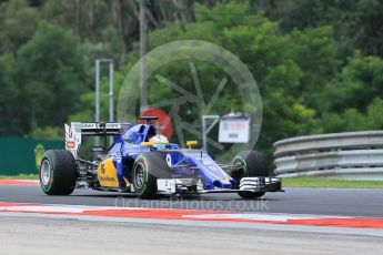 World © Octane Photographic Ltd. Sauber F1 Team C35 – Marcus Ericsson. Friday 22nd July 2016, F1 Hungarian GP Practice 1, Hungaroring, Hungary. Digital Ref :