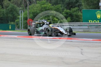 World © Octane Photographic Ltd. Sahara Force India VJM09 - Sergio Perez. Friday 22nd July 2016, F1 Hungarian GP Practice 1, Hungaroring, Hungary. Digital Ref :