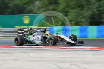 World © Octane Photographic Ltd. Sahara Force India VJM09 - Sergio Perez. Friday 22nd July 2016, F1 Hungarian GP Practice 1, Hungaroring, Hungary. Digital Ref :