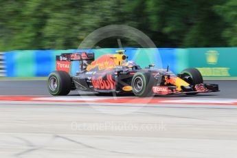 World © Octane Photographic Ltd. Red Bull Racing RB12 – Max Verstappen. Friday 22nd July 2016, F1 Hungarian GP Practice 1, Hungaroring, Hungary. Digital Ref :