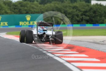 World © Octane Photographic Ltd. Williams Martini Racing, Williams Mercedes FW38 – Valtteri Bottas. Friday 22nd July 2016, F1 Hungarian GP Practice 1, Hungaroring, Hungary. Digital Ref :