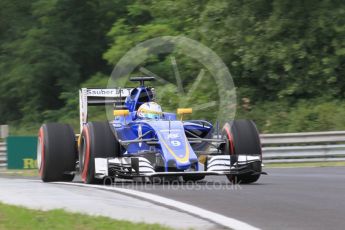 World © Octane Photographic Ltd. Sauber F1 Team C35 – Marcus Ericsson. Friday 22nd July 2016, F1 Hungarian GP Practice 1, Hungaroring, Hungary. Digital Ref :
