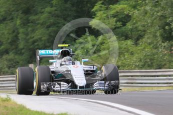 World © Octane Photographic Ltd. Mercedes AMG Petronas W07 Hybrid – Nico Rosberg. Friday 22nd July 2016, F1 Hungarian GP Practice 1, Hungaroring, Hungary. Digital Ref :