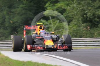 World © Octane Photographic Ltd. Red Bull Racing RB12 – Max Verstappen. Friday 22nd July 2016, F1 Hungarian GP Practice 1, Hungaroring, Hungary. Digital Ref :
