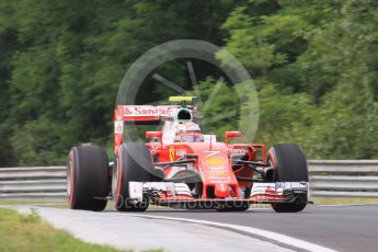 World © Octane Photographic Ltd. Scuderia Ferrari SF16-H – Kimi Raikkonen. Friday 22nd July 2016, F1 Hungarian GP Practice 1, Hungaroring, Hungary. Digital Ref :
