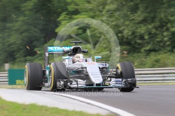 World © Octane Photographic Ltd. Mercedes AMG Petronas W07 Hybrid – Lewis Hamilton. Friday 22nd July 2016, F1 Hungarian GP Practice 1, Hungaroring, Hungary. Digital Ref :