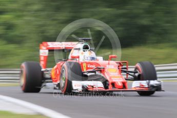 World © Octane Photographic Ltd. Scuderia Ferrari SF16-H – Sebastian Vettel. Friday 22nd July 2016, F1 Hungarian GP Practice 1, Hungaroring, Hungary. Digital Ref :