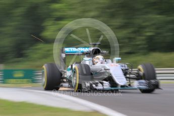 World © Octane Photographic Ltd. Mercedes AMG Petronas W07 Hybrid – Lewis Hamilton. Friday 22nd July 2016, F1 Hungarian GP Practice 1, Hungaroring, Hungary. Digital Ref :