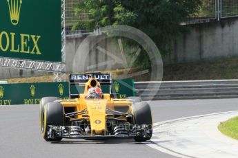 World © Octane Photographic Ltd. Renault Sport F1 Team RS16 Reserve Driver – Esteban Ocon. Friday 22nd July 2016, F1 Hungarian GP Practice 1, Hungaroring, Hungary. Digital Ref :