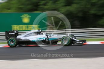 World © Octane Photographic Ltd. Mercedes AMG Petronas W07 Hybrid – Nico Rosberg. Friday 22nd July 2016, F1 Hungarian GP Practice 1, Hungaroring, Hungary. Digital Ref :