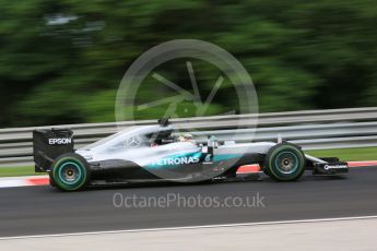 World © Octane Photographic Ltd. Mercedes AMG Petronas W07 Hybrid – Lewis Hamilton. Friday 22nd July 2016, F1 Hungarian GP Practice 1, Hungaroring, Hungary. Digital Ref :