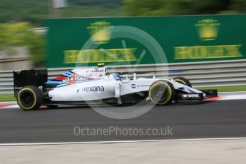 World © Octane Photographic Ltd. Williams Martini Racing, Williams Mercedes FW38 – Valtteri Bottas. Friday 22nd July 2016, F1 Hungarian GP Practice 1, Hungaroring, Hungary. Digital Ref :