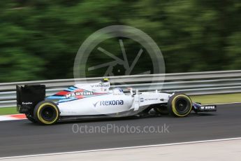 World © Octane Photographic Ltd. Williams Martini Racing, Williams Mercedes FW38 – Valtteri Bottas. Friday 22nd July 2016, F1 Hungarian GP Practice 1, Hungaroring, Hungary. Digital Ref :