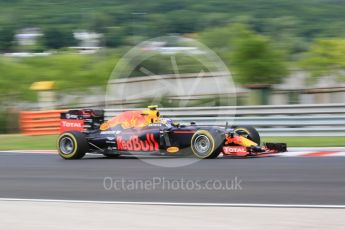 World © Octane Photographic Ltd. Red Bull Racing RB12 – Max Verstappen. Friday 22nd July 2016, F1 Hungarian GP Practice 1, Hungaroring, Hungary. Digital Ref :