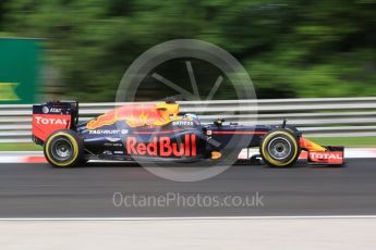 World © Octane Photographic Ltd. Red Bull Racing RB12 – Daniel Ricciardo. Friday 22nd July 2016, F1 Hungarian GP Practice 1, Hungaroring, Hungary. Digital Ref :