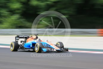 World © Octane Photographic Ltd. Manor Racing MRT05 - Pascal Wehrlein. Friday 22nd July 2016, F1 Hungarian GP Practice 1, Hungaroring, Hungary. Digital Ref :