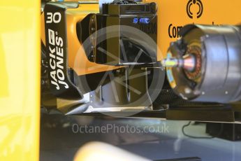 World © Octane Photographic Ltd. Renault Sport F1 Team RS16 front suspension. Friday 22nd July 2016, F1 Hungarian GP Practice 1, Hungaroring, Hungary. Digital Ref :