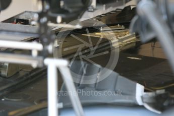 World © Octane Photographic Ltd. Williams Martini Racing, Williams Mercedes FW38 floor. Friday 22nd July 2016, F1 Hungarian GP Practice 1, Hungaroring, Hungary. Digital Ref :