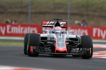 World © Octane Photographic Ltd. Haas F1 Team VF-16 – Romain Grosjean. Friday 22nd July 2016, F1 Hungarian GP Practice 1, Hungaroring, Hungary. Digital Ref :