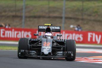 World © Octane Photographic Ltd. McLaren Honda MP4-31 – Jenson Button. Friday 22nd July 2016, F1 Hungarian GP Practice 1, Hungaroring, Hungary. Digital Ref :