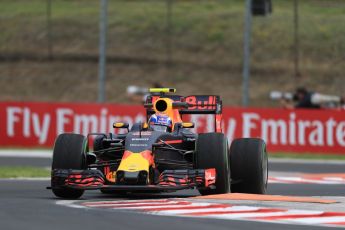 World © Octane Photographic Ltd. Red Bull Racing RB12 – Max Verstappen. Friday 22nd July 2016, F1 Hungarian GP Practice 1, Hungaroring, Hungary. Digital Ref :