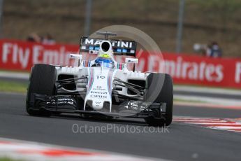 World © Octane Photographic Ltd. Williams Martini Racing, Williams Mercedes FW38 – Felipe Massa. Friday 22nd July 2016, F1 Hungarian GP Practice 1, Hungaroring, Hungary. Digital Ref :