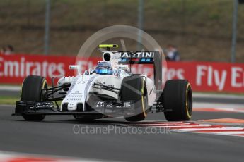 World © Octane Photographic Ltd. Williams Martini Racing, Williams Mercedes FW38 – Valtteri Bottas. Friday 22nd July 2016, F1 Hungarian GP Practice 1, Hungaroring, Hungary. Digital Ref :