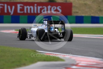 World © Octane Photographic Ltd. Williams Martini Racing, Williams Mercedes FW38 – Valtteri Bottas. Friday 22nd July 2016, F1 Hungarian GP Practice 1, Hungaroring, Hungary. Digital Ref :