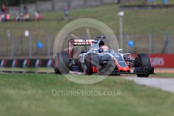 World © Octane Photographic Ltd. Haas F1 Team VF-16 – Romain Grosjean. Friday 22nd July 2016, F1 Hungarian GP Practice 1, Hungaroring, Hungary. Digital Ref :