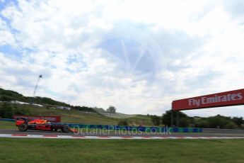 World © Octane Photographic Ltd. Red Bull Racing RB12 – Max Verstappen. Friday 22nd July 2016, F1 Hungarian GP Practice 1, Hungaroring, Hungary. Digital Ref :