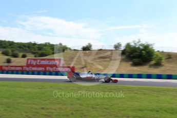 World © Octane Photographic Ltd. Haas F1 Team VF-16 – Romain Grosjean. Friday 22nd July 2016, F1 Hungarian GP Practice 1, Hungaroring, Hungary. Digital Ref :