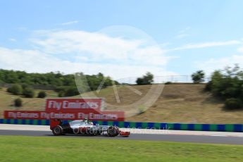 World © Octane Photographic Ltd. Haas F1 Team VF-16– Charles Leclerc. Friday 22nd July 2016, F1 Hungarian GP Practice 1, Hungaroring, Hungary. Digital Ref :