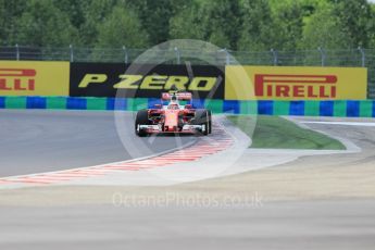 World © Octane Photographic Ltd. Scuderia Ferrari SF16-H – Kimi Raikkonen. Friday 22nd July 2016, F1 Hungarian GP Practice 2, Hungaroring, Hungary. Digital Ref : 1641CB1D6549