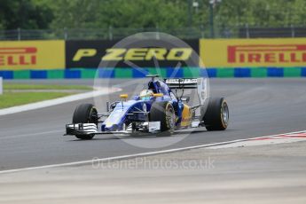 World © Octane Photographic Ltd. Sauber F1 Team C35 – Marcus Ericsson. Friday 22nd July 2016, F1 Hungarian GP Practice 2, Hungaroring, Hungary. Digital Ref : 1641CB1D6560