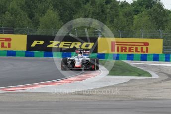 World © Octane Photographic Ltd. Haas F1 Team VF-16 – Romain Grosjean. Friday 22nd July 2016, F1 Hungarian GP Practice 2, Hungaroring, Hungary. Digital Ref : 1641CB1D6621