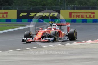 World © Octane Photographic Ltd. Scuderia Ferrari SF16-H – Kimi Raikkonen. Friday 22nd July 2016, F1 Hungarian GP Practice 2, Hungaroring, Hungary. Digital Ref : 1641CB1D6681