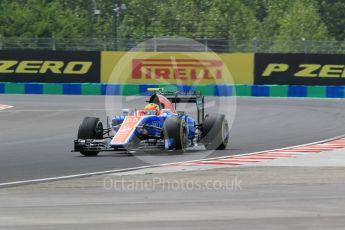 World © Octane Photographic Ltd. Manor Racing MRT05 – Rio Haryanto. Friday 22nd July 2016, F1 Hungarian GP Practice 2, Hungaroring, Hungary. Digital Ref : 1641CB1D6706