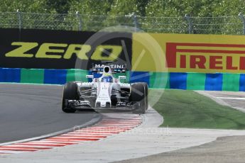 World © Octane Photographic Ltd. Williams Martini Racing, Williams Mercedes FW38 – Felipe Massa. Friday 22nd July 2016, F1 Hungarian GP Practice 2, Hungaroring, Hungary. Digital Ref : 1641CB1D6710