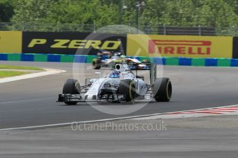 World © Octane Photographic Ltd. Williams Martini Racing, Williams Mercedes FW38 – Valtteri Bottas. Friday 22nd July 2016, F1 Hungarian GP Practice 2, Hungaroring, Hungary. Digital Ref : 1641CB1D6729