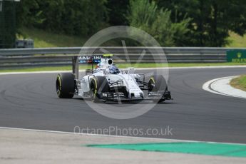 World © Octane Photographic Ltd. Williams Martini Racing, Williams Mercedes FW38 – Valtteri Bottas. Friday 22nd July 2016, F1 Hungarian GP Practice 2, Hungaroring, Hungary. Digital Ref : 1641CB1D6783