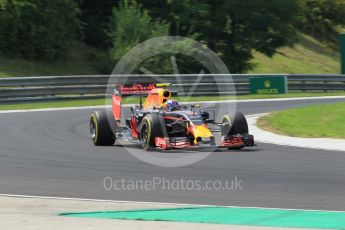 World © Octane Photographic Ltd. Red Bull Racing RB12 – Max Verstappen. Friday 22nd July 2016, F1 Hungarian GP Practice 2, Hungaroring, Hungary. Digital Ref : 1641CB1D6786