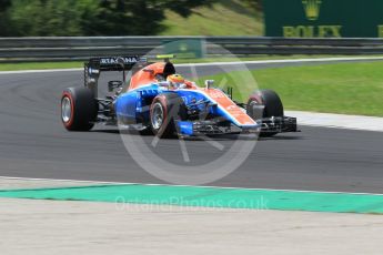 World © Octane Photographic Ltd. Manor Racing MRT05 – Rio Haryanto. Friday 22nd July 2016, F1 Hungarian GP Practice 2, Hungaroring, Hungary. Digital Ref : 1641CB1D6808